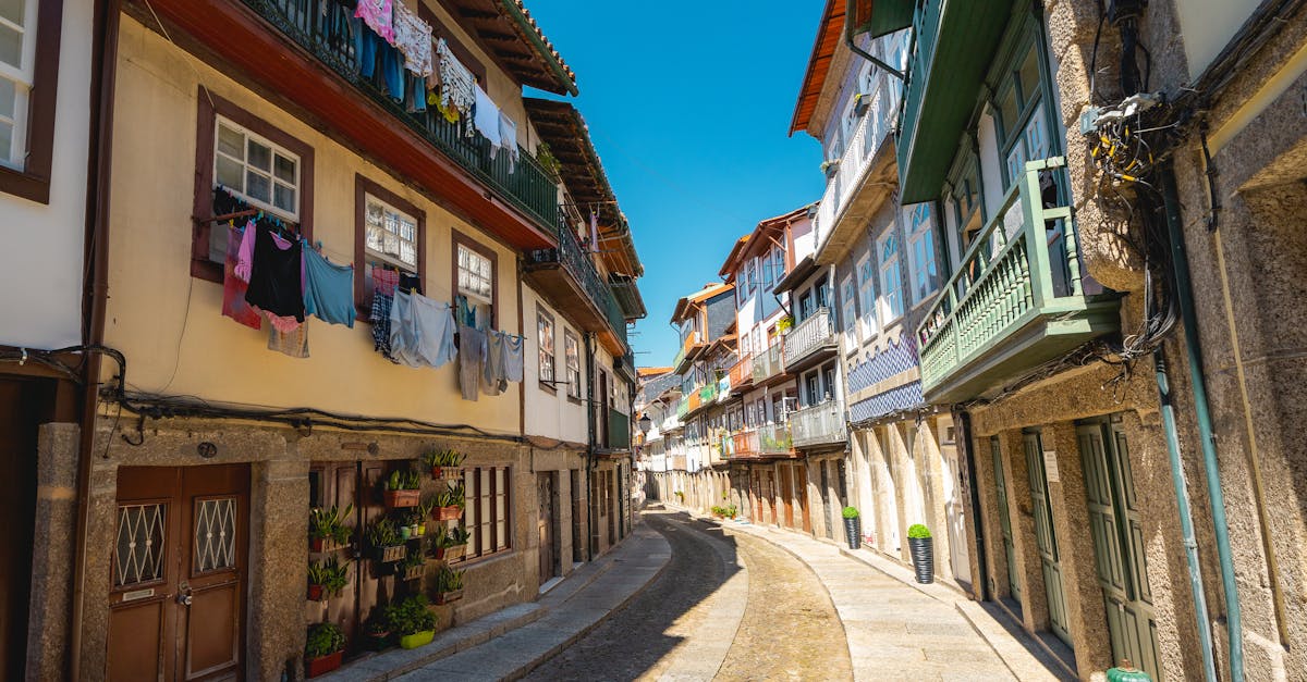 Residential apartment buildings in Braga, Portugal, showcasing typical housing options and rental costs.
