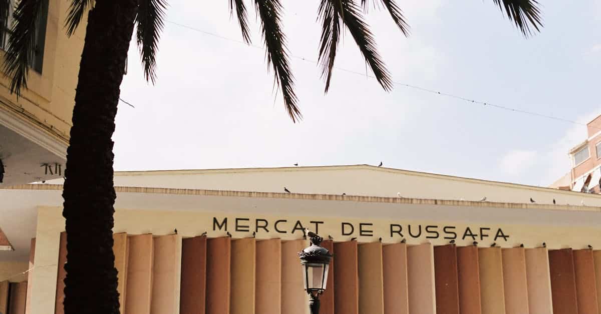 The lively Mercat Ruzafa in Valencia, a cultural and artistic hub within the Ruzafa neighborhood, showcasing local food, crafts, and art.