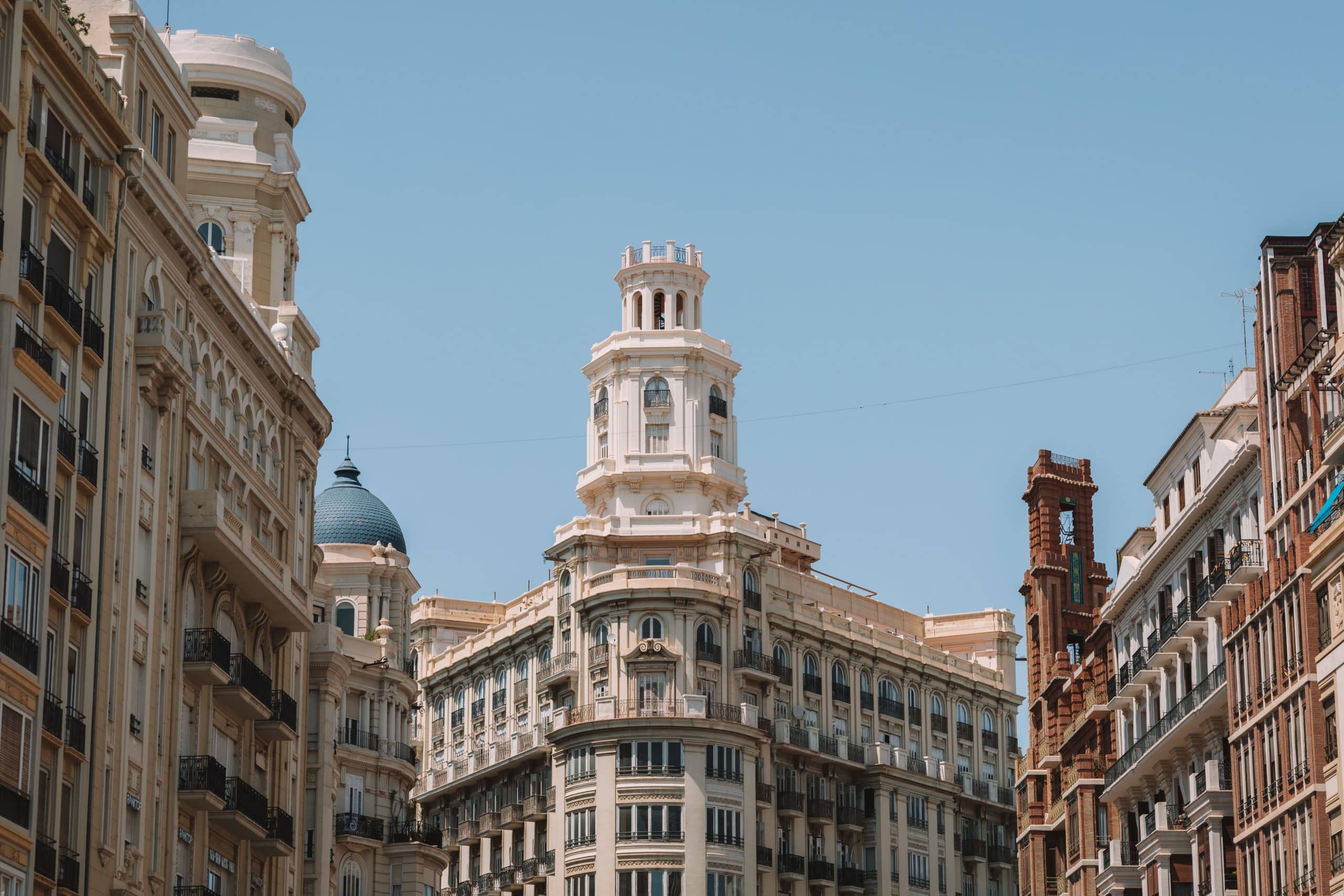 Explore the captivating neoclassical architecture in Valencia's historic cityscape.
